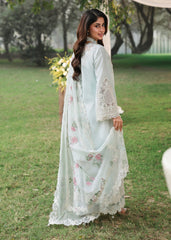 Tales Of Petals By Sardinia Unstitched 3 Piece Luxury Summer Suit-OCEAN WAVES