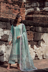 Gulmina Unstitched 3 Piece Luxury Lawn Vol-02 Suit-Peridot Mist