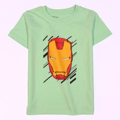 Kjunction Boys Half Sleeves-Printed T-Shirt (ironman)