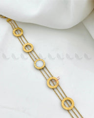 Tide Bracelet Golden White - Zeesy Jewellery