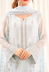 Zouj Unstitched 3 Piece Luxe Chiffon Edit Collection'2025-Blush Blue
