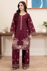 Flutterby Stitched 2 Piece Cotton Satin Winter Collection'2025-Marina - pl