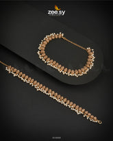 Zephyr Delicate Shimmer Anklets Champagne - Zeesy Jewellery