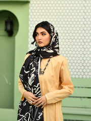 Tng By Md Odhni Collection-Doodle Art Odhni (Black)