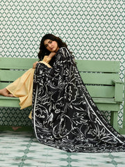Tng By Md Odhni Collection-Doodle Art Odhni (Black)