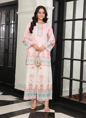 Ahlam By Safa Textile Stitched Co-Ords Lawn Suit-Soft Baby Pink Elegant