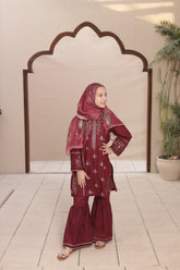 Suntex Stitched 3 Piece Girls Festive Premium Edition Suit-SH-2601
