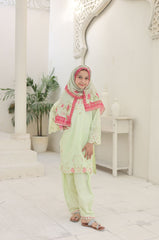 Bari Eid By Suntex Stitched 3 Piece Kids Summer Edit-SH-2654-Pistachio