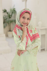 Bari Eid By Suntex Stitched 3 Piece Kids Summer Edit-SH-2654-Pistachio