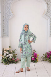Shifa Girls By Suntex Stitched 3 Piece Emb Premium Kids Suit-SH-2622