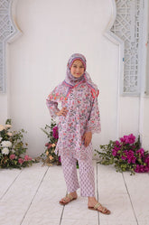 Shifa Girls By Suntex Stitched 3 Piece Emb Premium Kids Suit-SH-2623