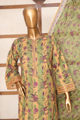 Mummmy & Me By Suntex Stitched 3 Piece Chikankari Summer Eid Suit-OS-2610