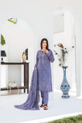 Dressline Launching New Un Stitched 3 Pcs Emb Laserkari Digital Printed Lawn Collection