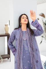 Dressline Launching New Un Stitched 3 Pcs Emb Laserkari Digital Printed Lawn Collection