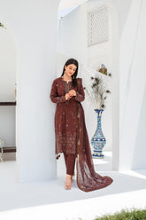 Dressline Launching New Un Stitched 3 Pcs Emb Laserkari Digital Printed Lawn Collection