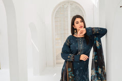 Dressline Launching New Un Stitched 3 Pcs Emb Laserkari Digital Printed Lawn Collection