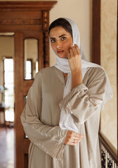 Hijabi.Pk Pearls Dabka Abaya | Serene Threads