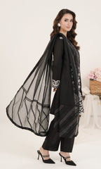 Shamooz Stitched 3 Piece Winter Collection'2025-Dusky Black SE-023