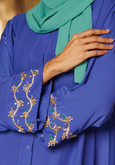 Hijabi.Pk Sapphire Horizon Abaya - Skyline