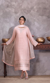 Shamooz Stitched 3 Piece Formals Suit-I-CH-0025-Daisy