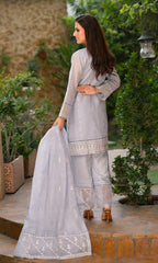 Shamooz Stitched 3 Piece Formals Collection'2025-Glam Grey SE-032