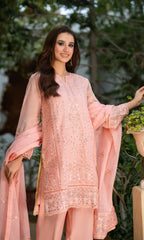 Shamooz Stitched 3 Piece Formals Collection'2025-Tea Pink SE-020