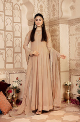 Kalidaar Frocks By Asma & Sidra Stitched Formals Suit-Norah (Plain Chiffon Frock)
