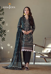 Asim Jofa Essential Pret Drop 8 Ajpb-169 Printed Arabic Lawn 3Pcs