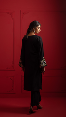 Signature By Najia Zia Stitched 2 Piece Winter Collection'2025-Black Forest