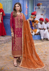 Asim Jofa Abresham '23 Ajab-20 Designers Embroidered Stitched 3 Pcs