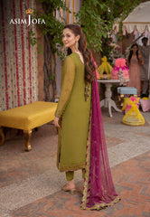 Asim Jofa Jag Mag Ajmj-16 Embroidered Chiffon 3 Pcs