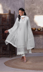 Shamooz Stitched 3 Piece Formals Suit-I-CH-0019-Mist Grey