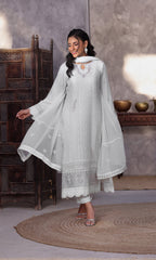 Shamooz Stitched 3 Piece Formals Suit-I-CH-0019-Mist Grey