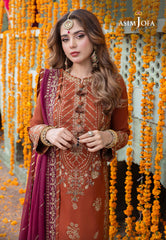 Asim Jofa Abresham '23 Ajab-14 Designers Embroidered Stitched 3 Pcs