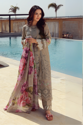 Gulmina Unstitched 3 Piece Luxury Lawn Vol-01 Suit-Mahay