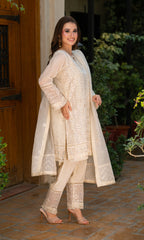 Shamooz Stitched 3 Piece Formals Collection'2025-Light Fawn SE-021