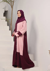 Abaya.Pk Purple Majesty and Pale Pink Abaya