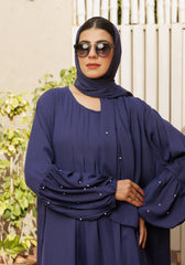 Hijabi.Pk Royal Navy Blue Abaya