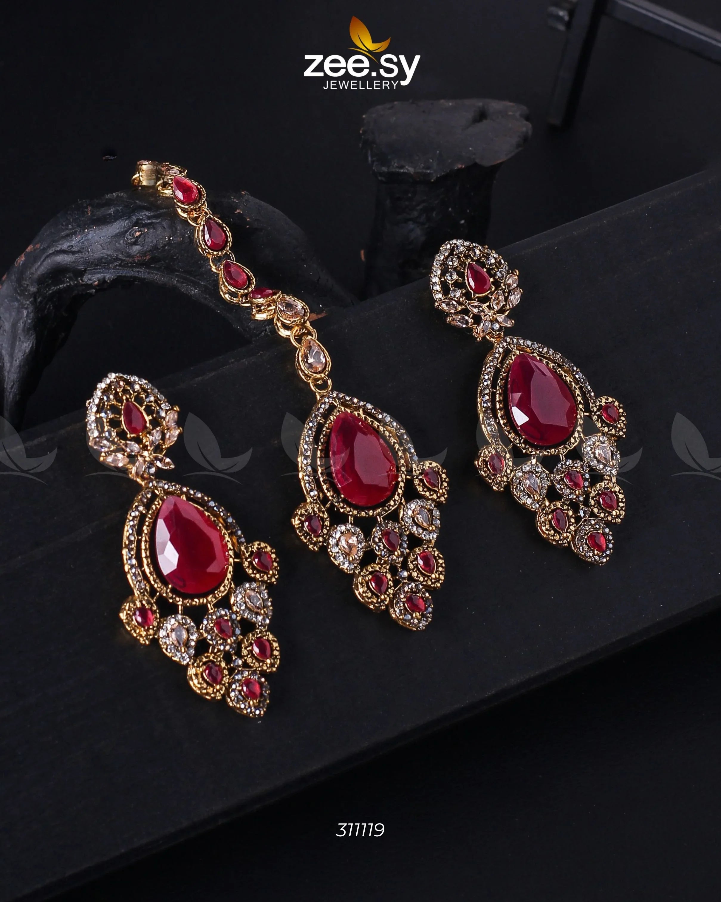 Dangle Earrings Fuchsia - Zeesy Jewellery
