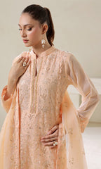 Shamooz Stitched 3 Piece Luxury Festive Eid Collection'2025-Pastel Peach SE-015