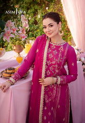 Asim Jofa Jag Mag Ajmj-21 Embroidered Lawn Silk 3 Pcs