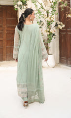 Lamhay By Shamooz Unstitched 3 Piece Luxury Chiffon Formals Suit-Lime Green SU-157