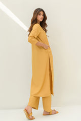 Kesori By Suitsu Stitched Co Ords Collection-Summer Gold-2 Piece Set