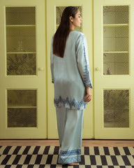 Qariney Stitched 2 Piece Silk Collection-Jaleh