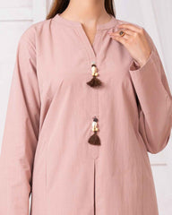 Ayla Studio Stitched SOLID ESSENTIAL CO-ORD - Blush