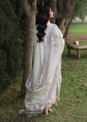 Tales Of Petals By Sardinia Unstitched 3 Piece Luxury Summer Suit-CLOUD WHISPER