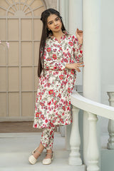 Mahroo Stitched 2 Piece Maxi Summer Collection'2025-T-FRK-004