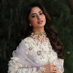 Tales Of Petals By Sardinia Unstitched 3 Piece Luxury Summer Suit-CLOUD WHISPER