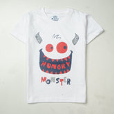Kjunction Boys Half Sleeves-Printed T-Shirt (Hungry)