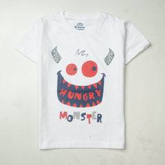 Kjunction Boys Half Sleeves-Printed T-Shirt (Hungry)